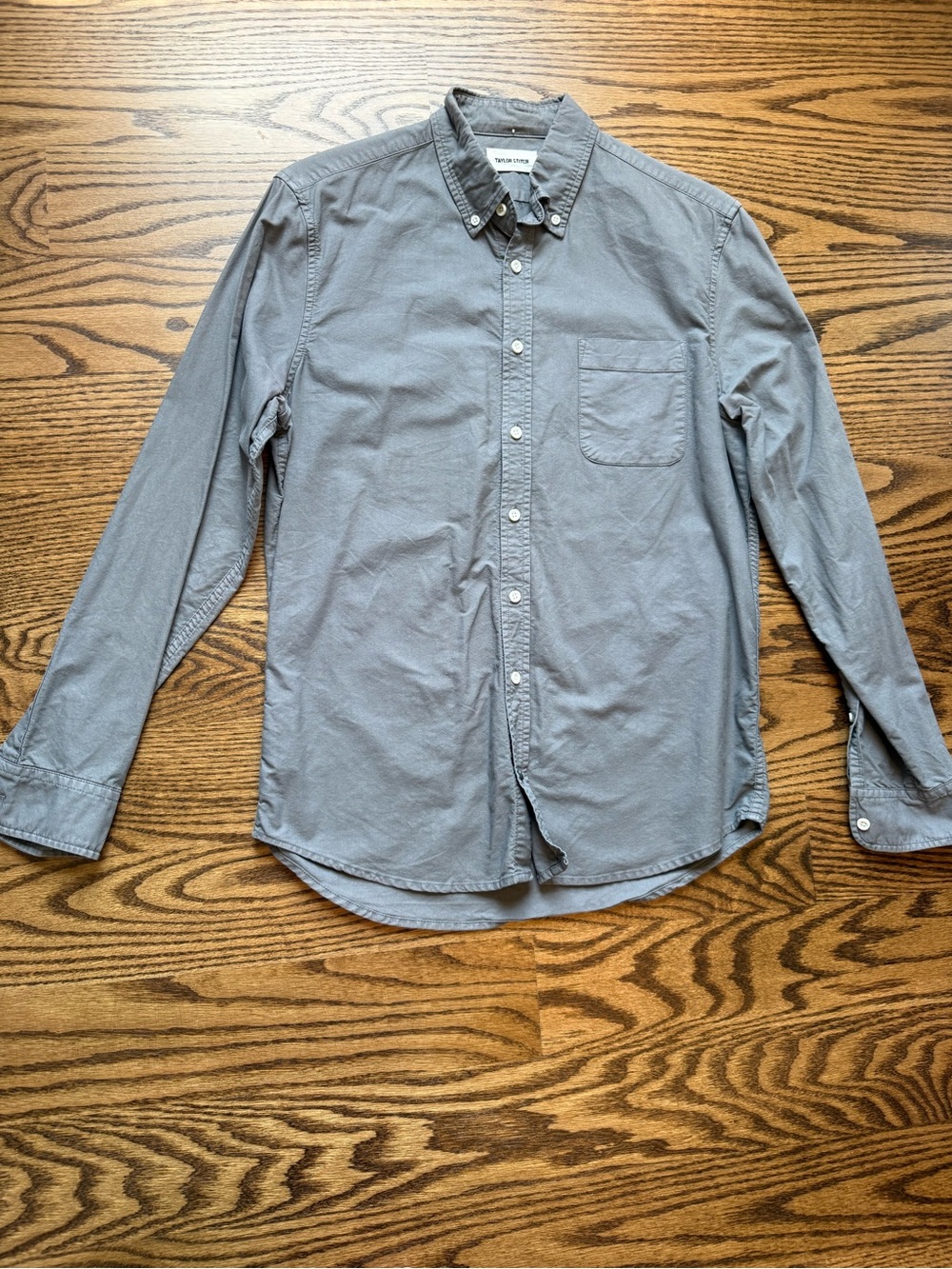 Taylor Stitch Men's Long-Sleeve Button-Down Shirt — Gray